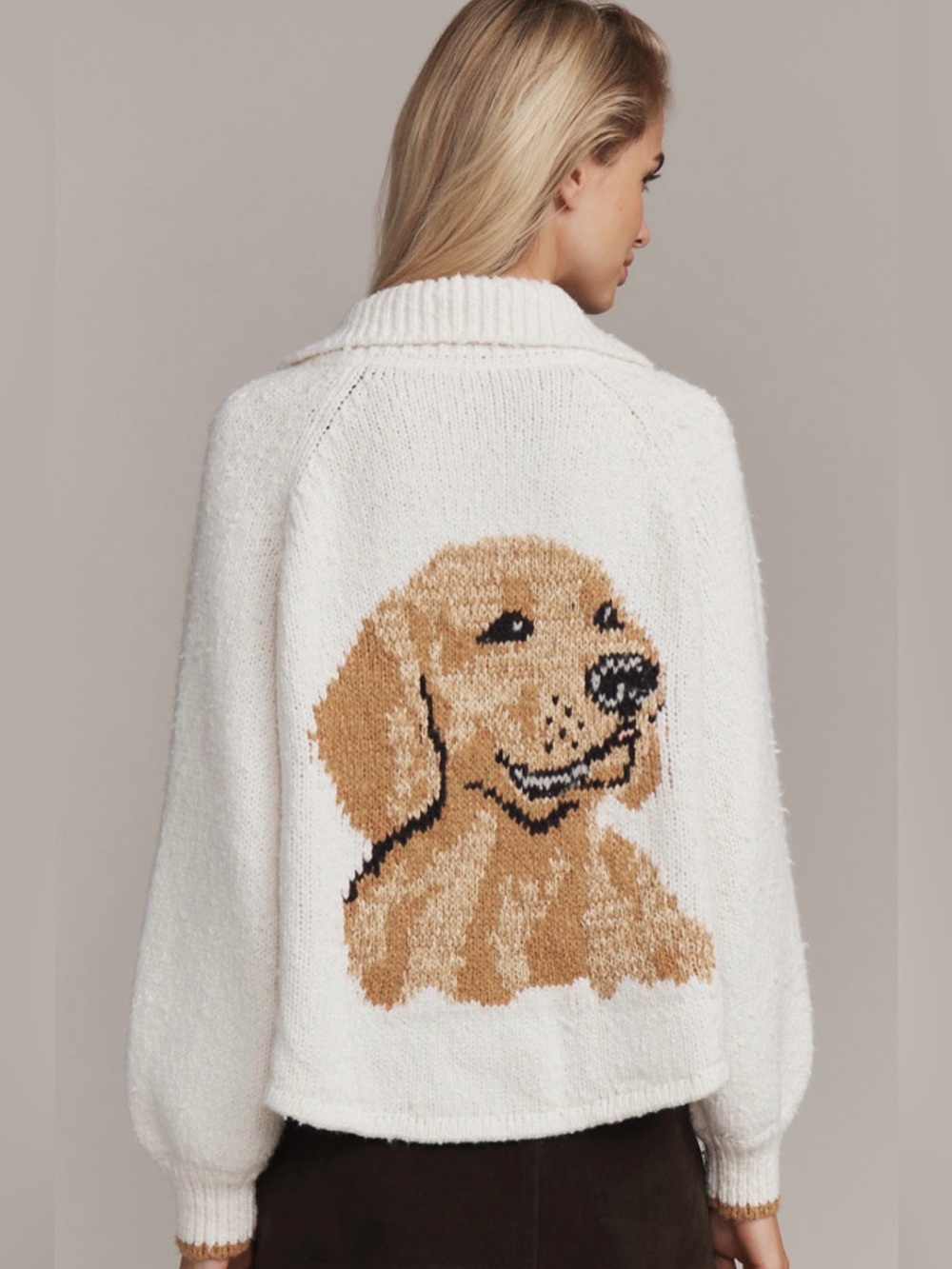 Pilcro By Anthropologie The Jesse Dog Icon Cardigan Sweater